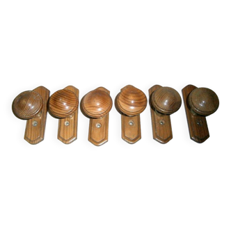 6 Cremone knobs for window, in solid pine