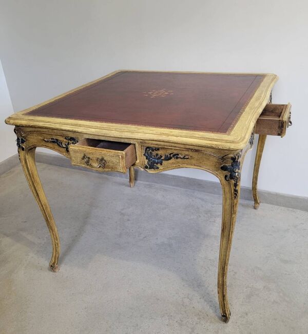 Table de jeux ancienne style Louis XV