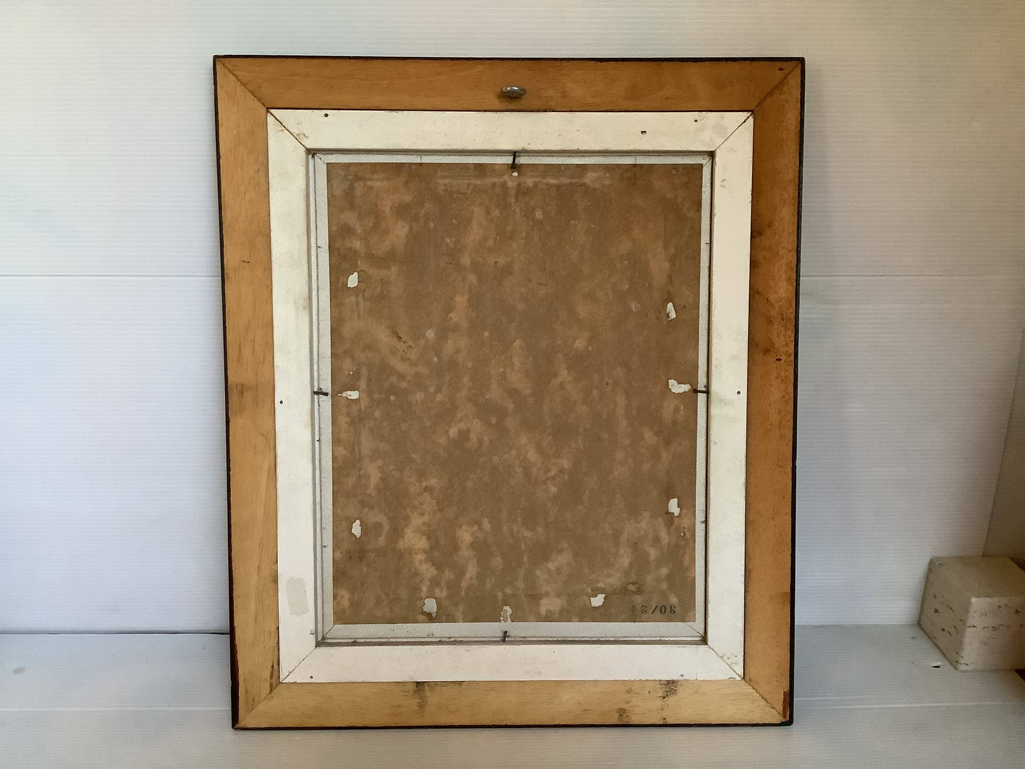 Landscape tableau of the countryside, canvas mounted on panel, signed.