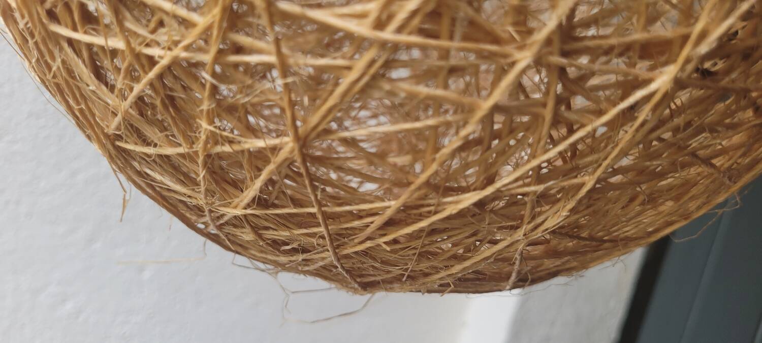 70's sisal pendant light