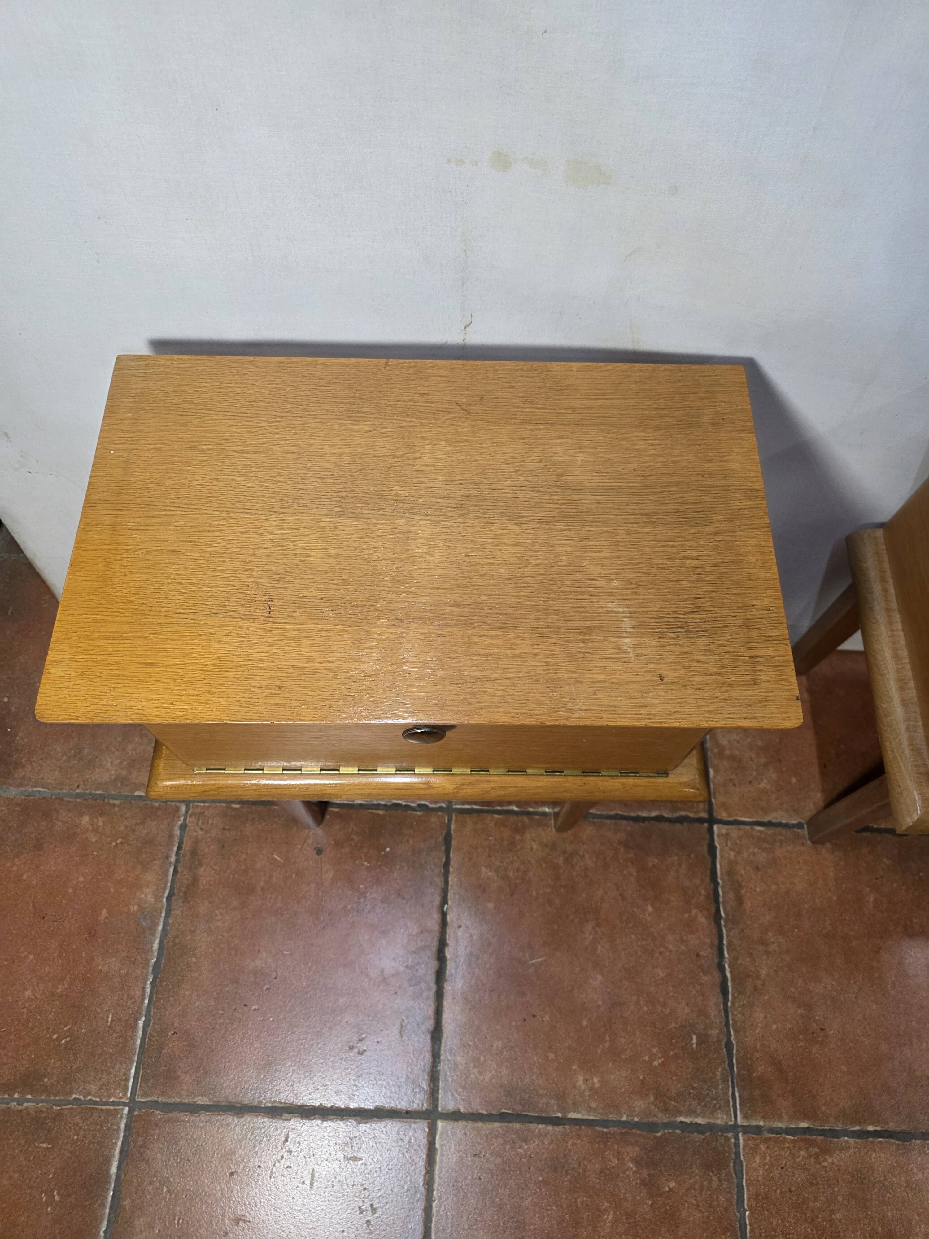 Pair of Scandinavian oak bedside tables, 1960s