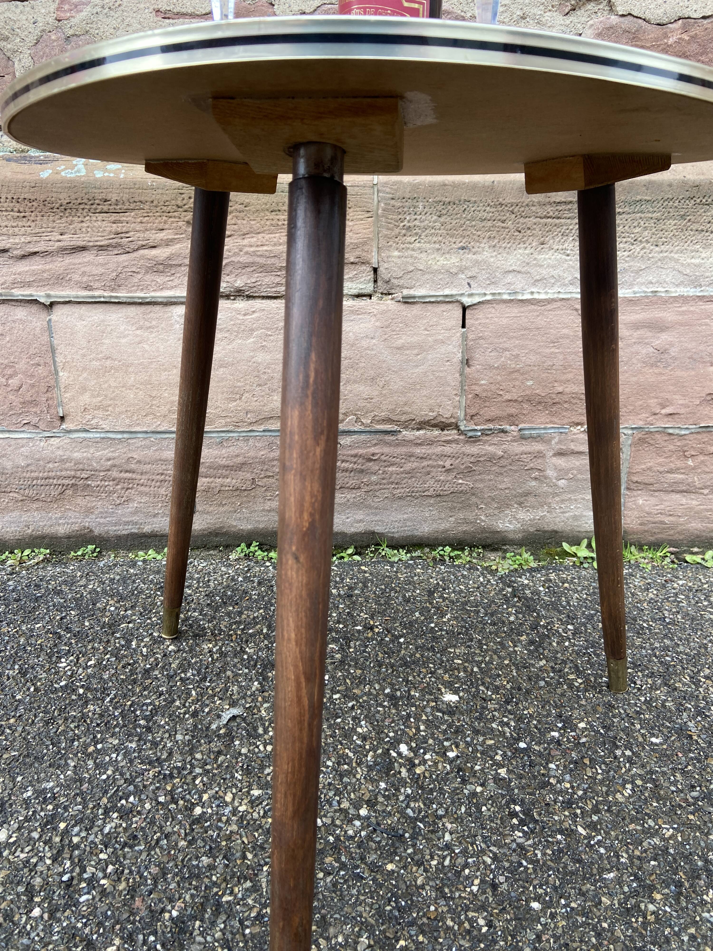 Vintage French Formica cocktail coffee table 1960 bohemian decor