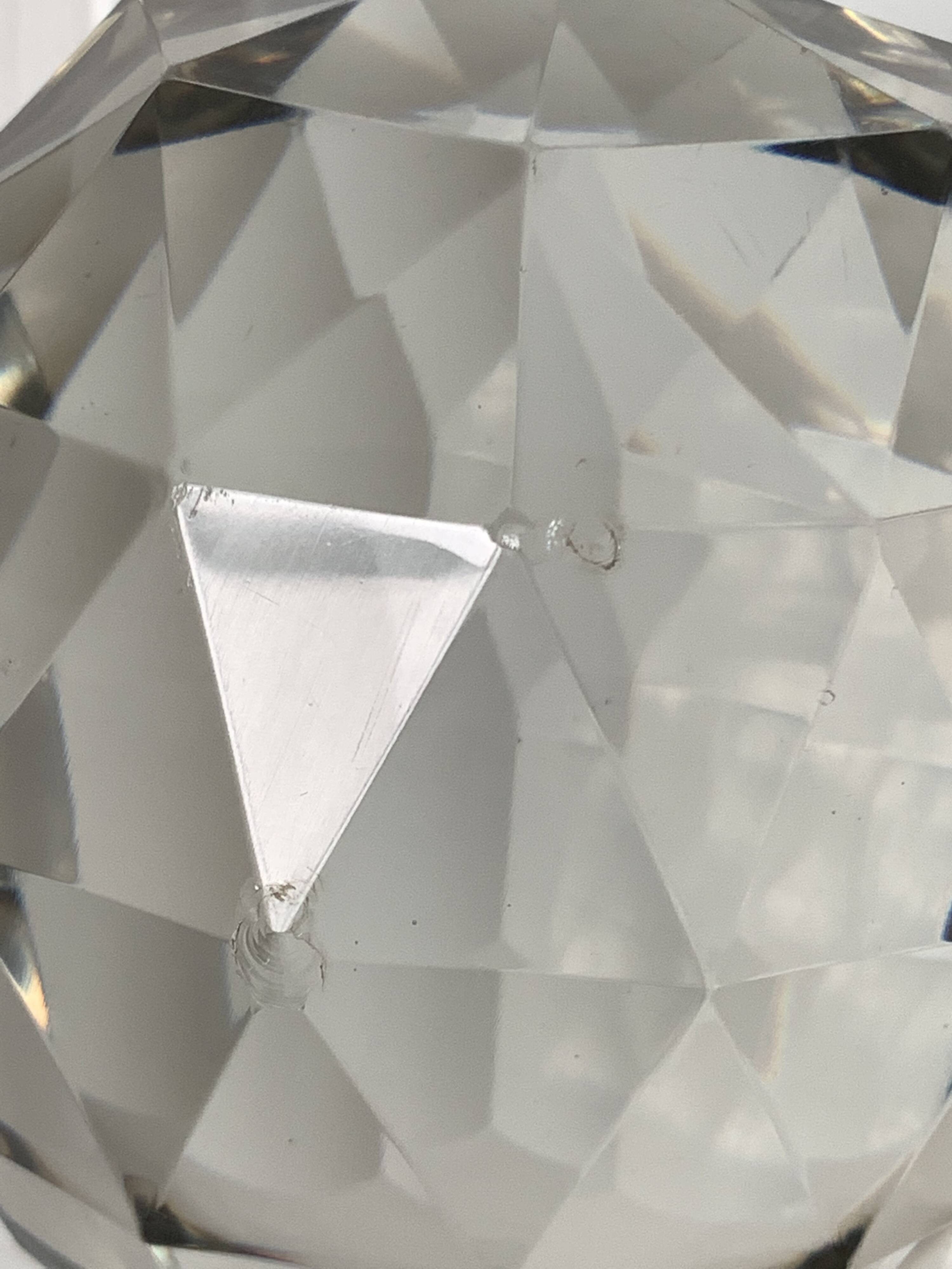 19th century crystal and bronze staircase ball