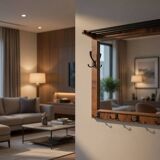 Art Deco style wardrobe with mirror, 1940s, Poland.