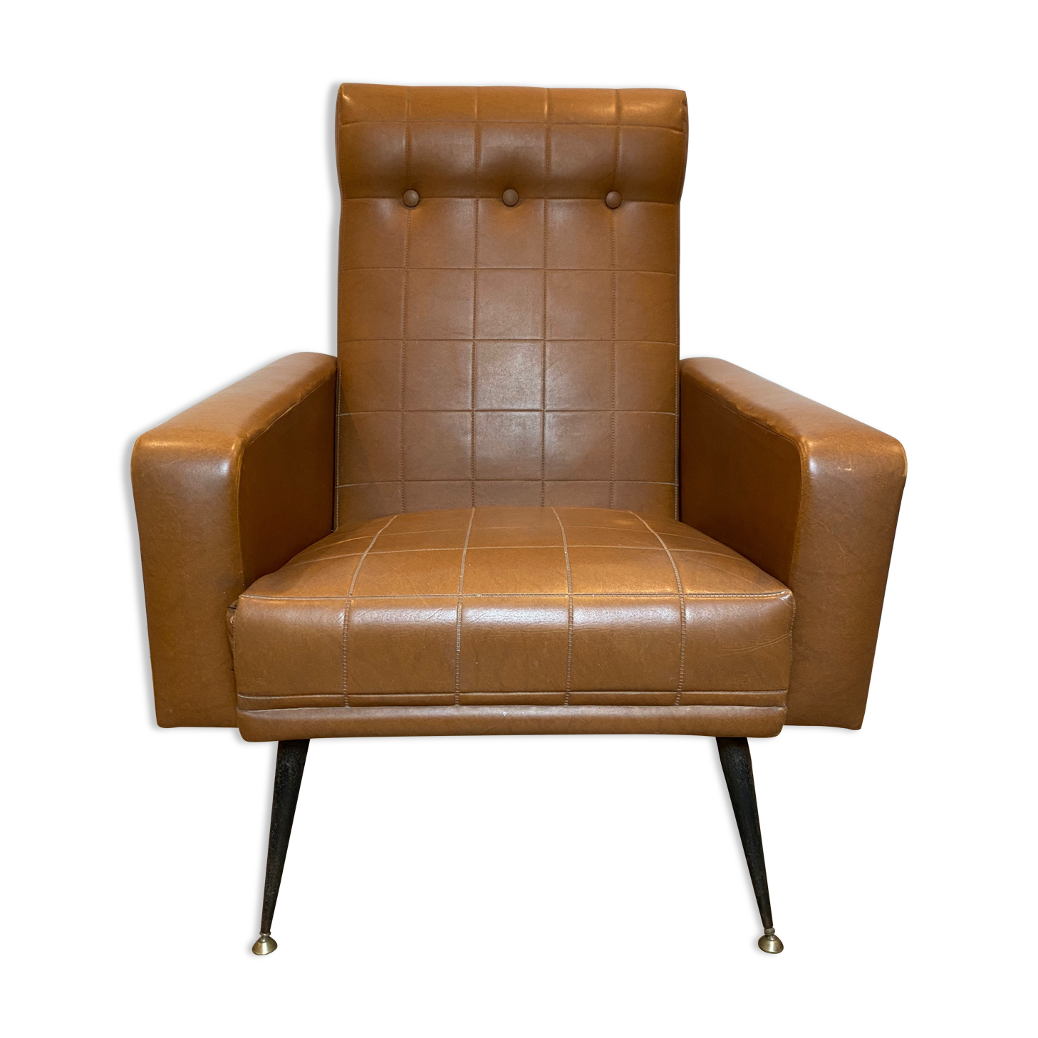 Imitation leather armchair