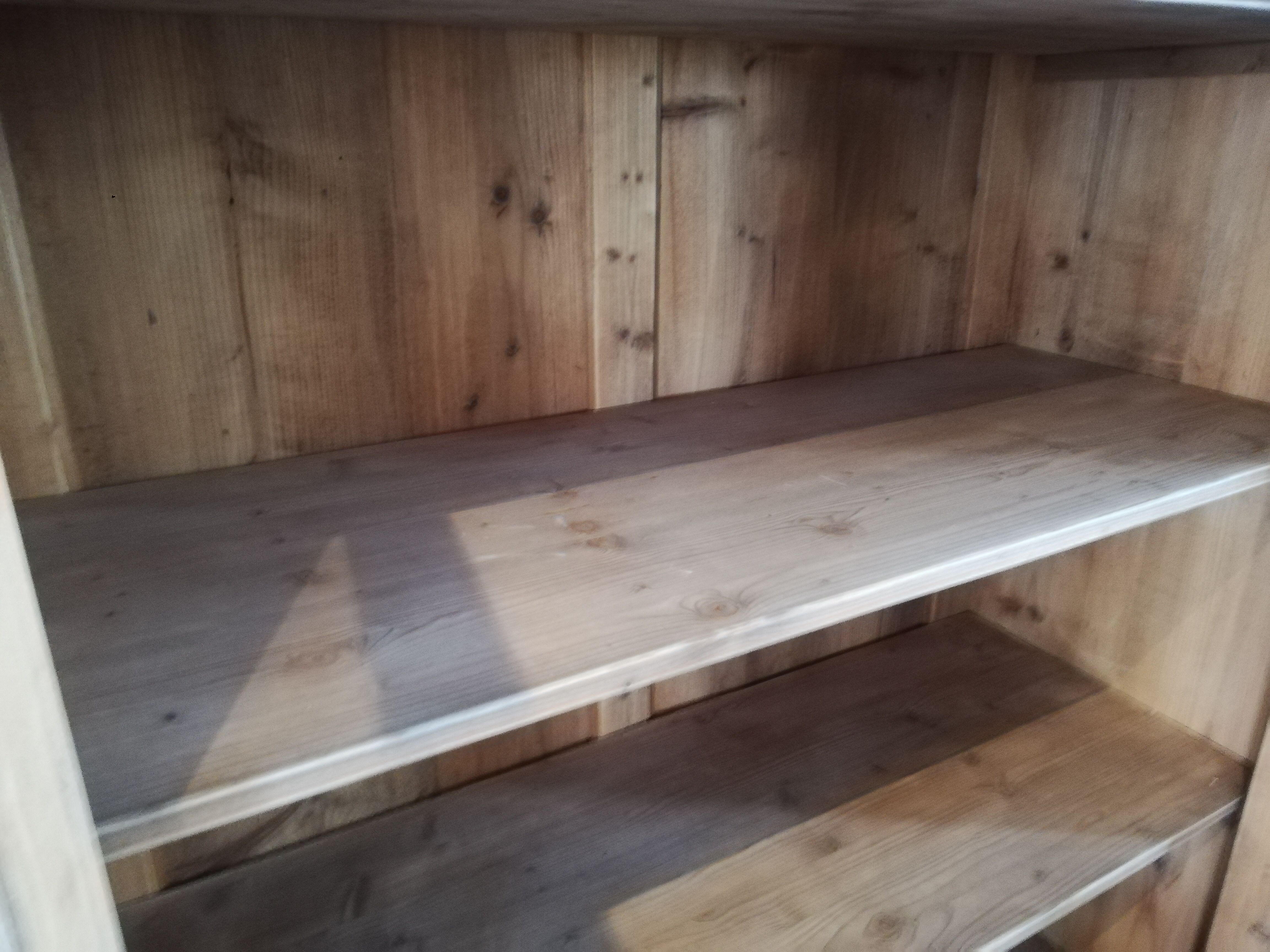 Parisian glazed wardrobe, Vintage painted showcase library