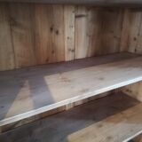 Parisian glazed wardrobe, Vintage painted showcase library