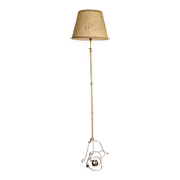 Vintage gold-plated tripod floor lamp