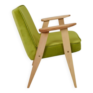 Fauteuil moderne en velours - vert