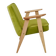 Fauteuil moderne en velours vert lime design par Chierowski