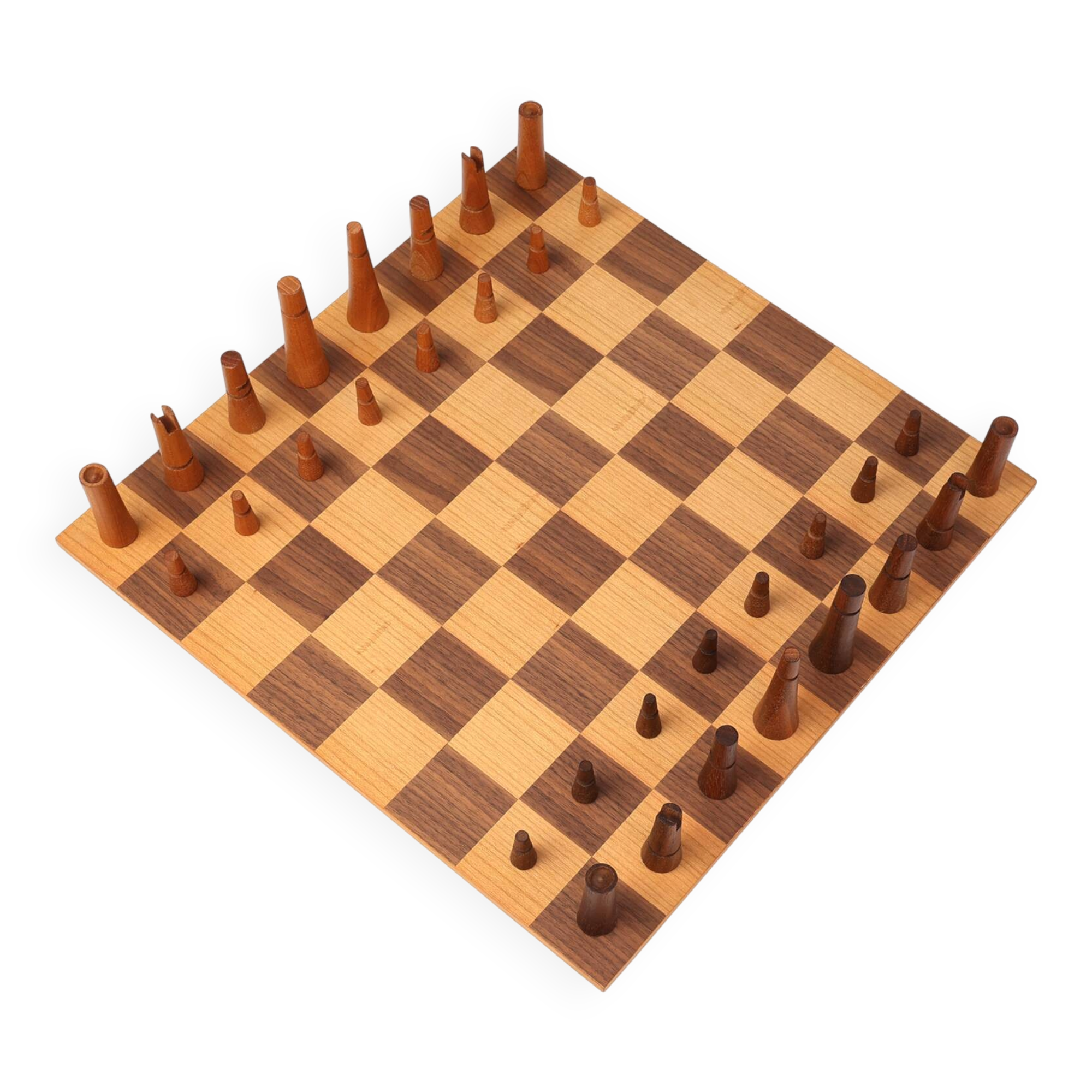 De Coene Chess Set With Original Box Attr. to Christophe Gevers, Belgium