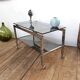 Vintage chrome and glass coffee table, 1970s