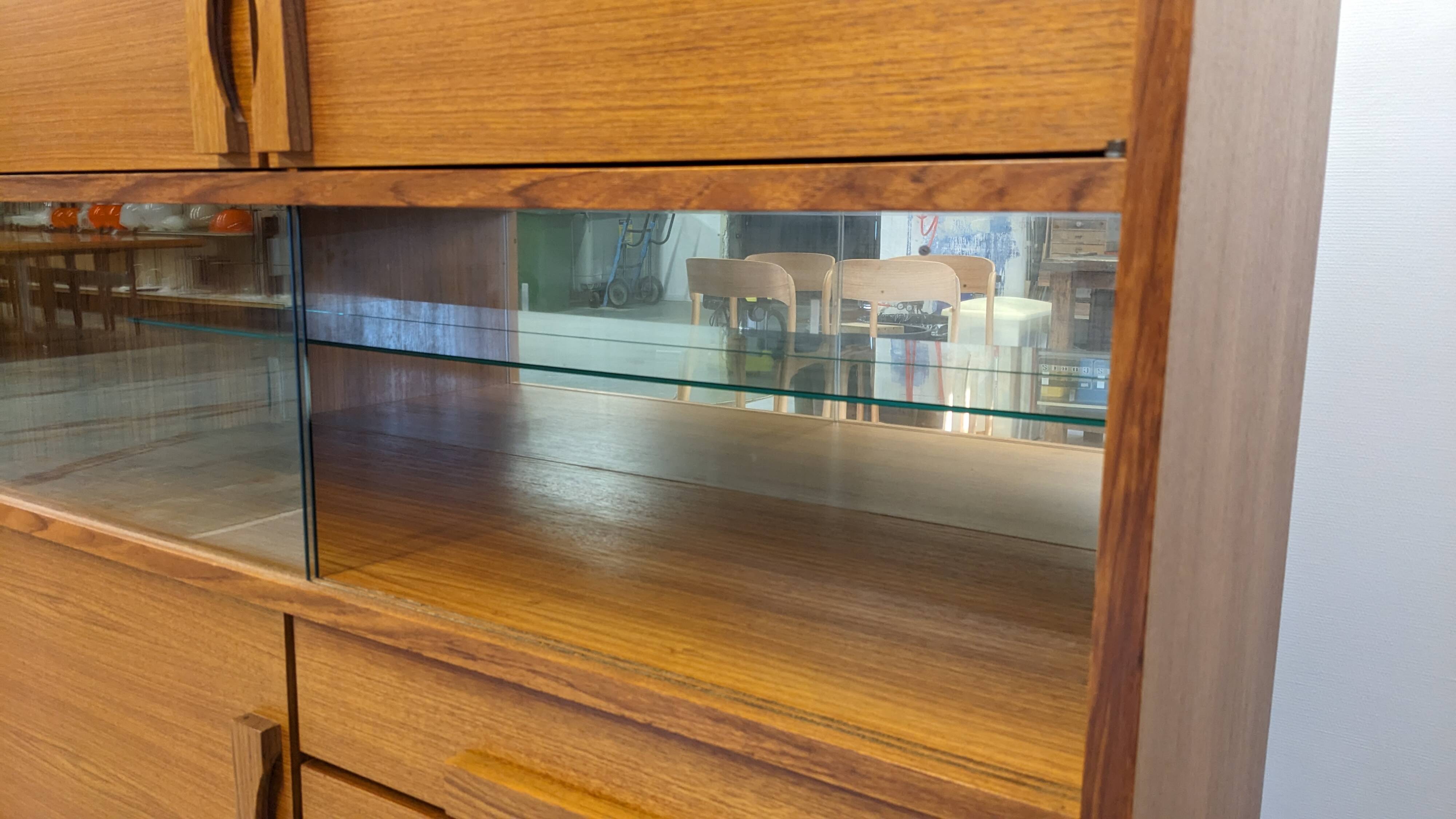Buffet or high modernist sideboard in teak, France circa 1960.