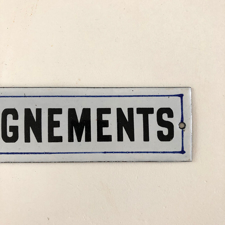 Enamelled plate information vintage 50 's