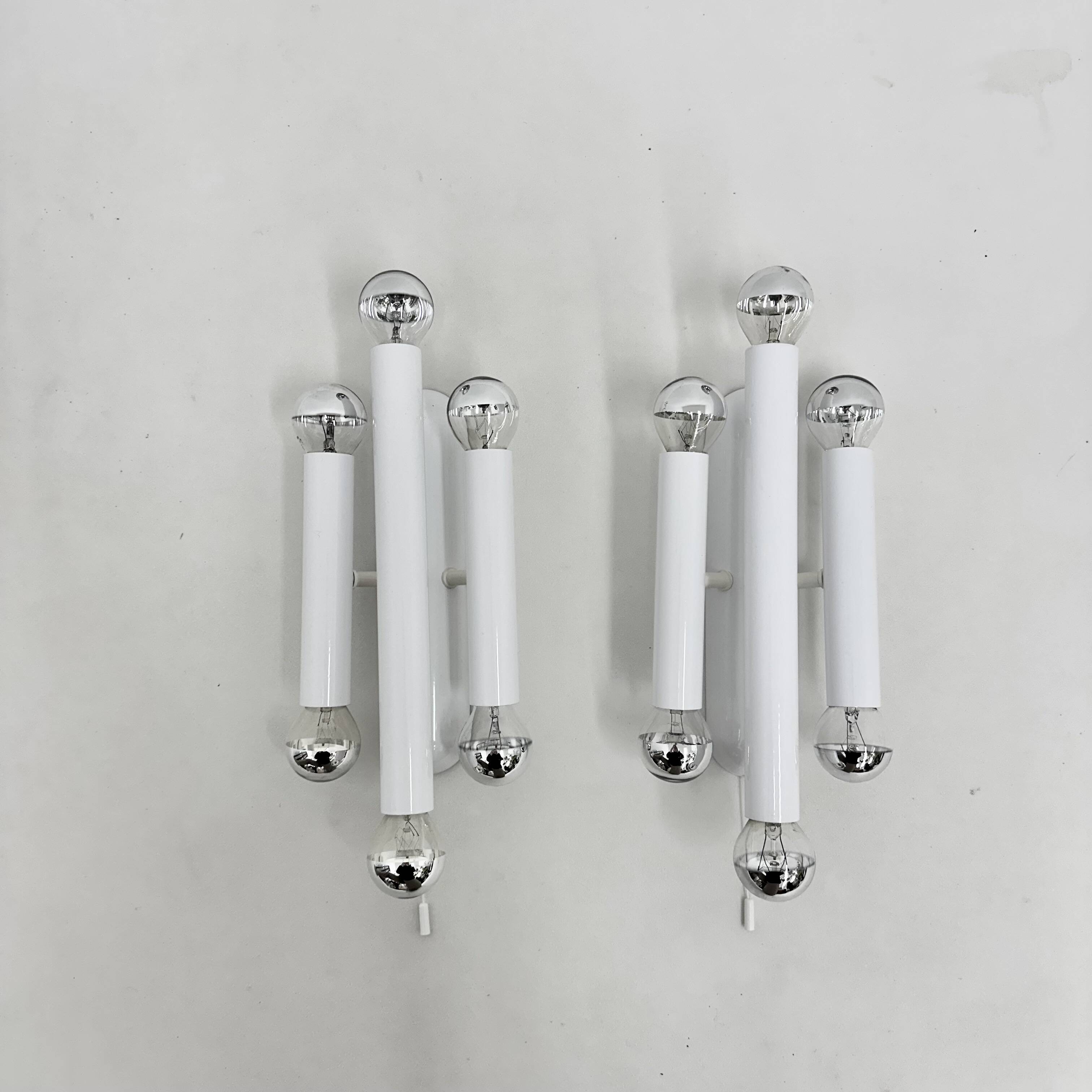 Set of 2 Hufnagel leuchten wall lamps sconce , 1970s