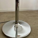 Old 3-light chrome and smoked glass floor lamp Italian design from the 70s vintage