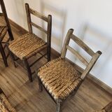 Ensemble de 6 chaises paillées
