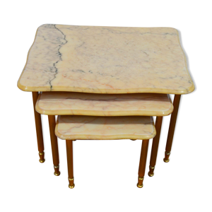 Lot 3 tables basses gigognes