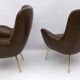 Pair of Mid-century Modern Italian Design Armchairs, 1950s