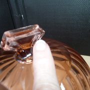 Cheese bell on its molded pressed glass tray