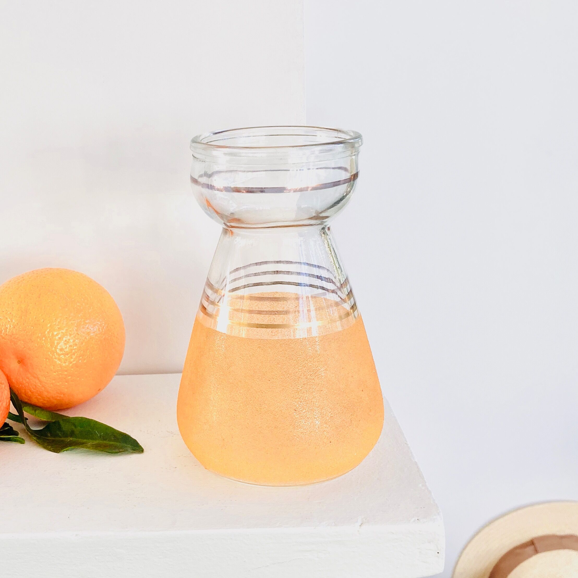 Bulb vase hyacinth granite glass