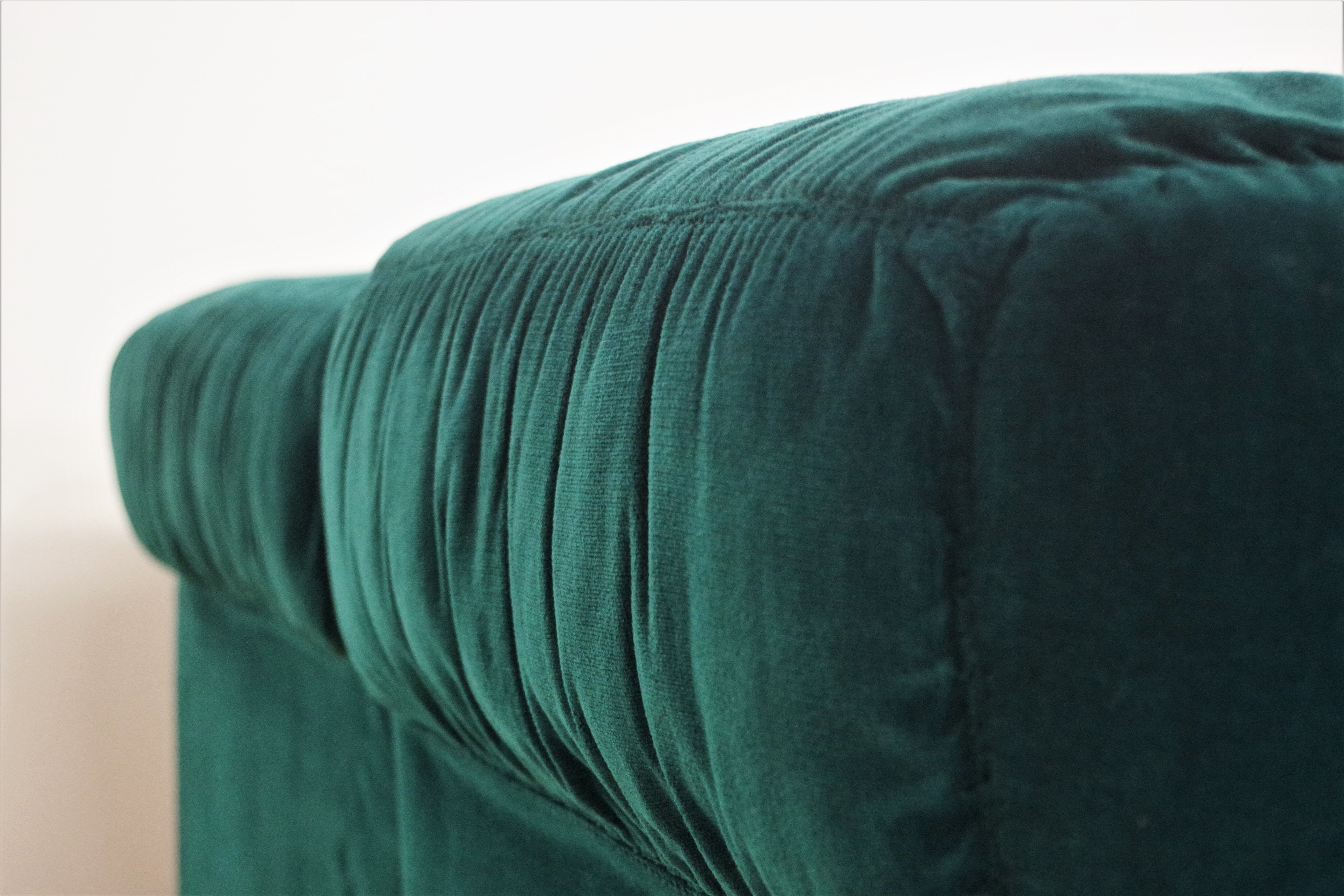 Fauteuils en Chenille de Seven Salotti, 1970s, Set de 5
