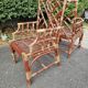 Pair of bamboo armchairs