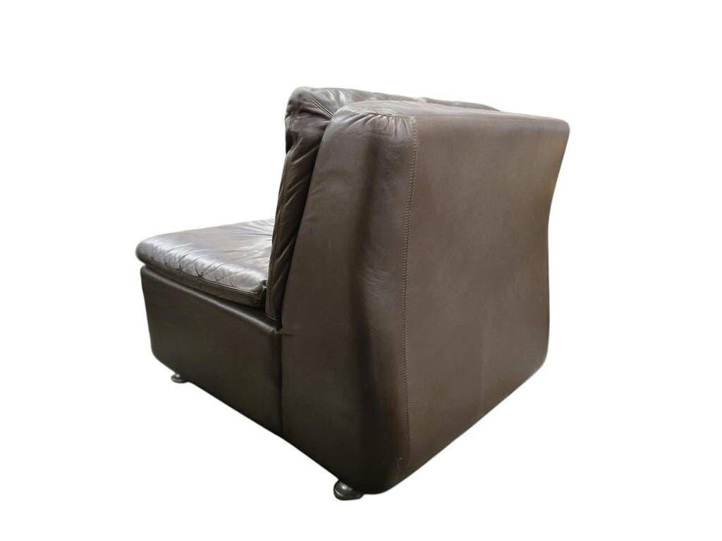 Canapé modulaire vintage marron chocolat Himolla
