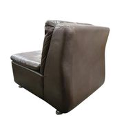 Vintage chocolate brown modular sofa Himolla
