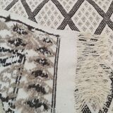 Traditional handmade white and grey carpet 178x125cm