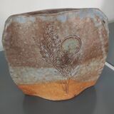 Vase en grès émaillé signé Annette Roux