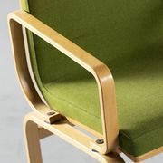Bentwood chair in green upholstery Bill Stephens style, Denmark, 1970s