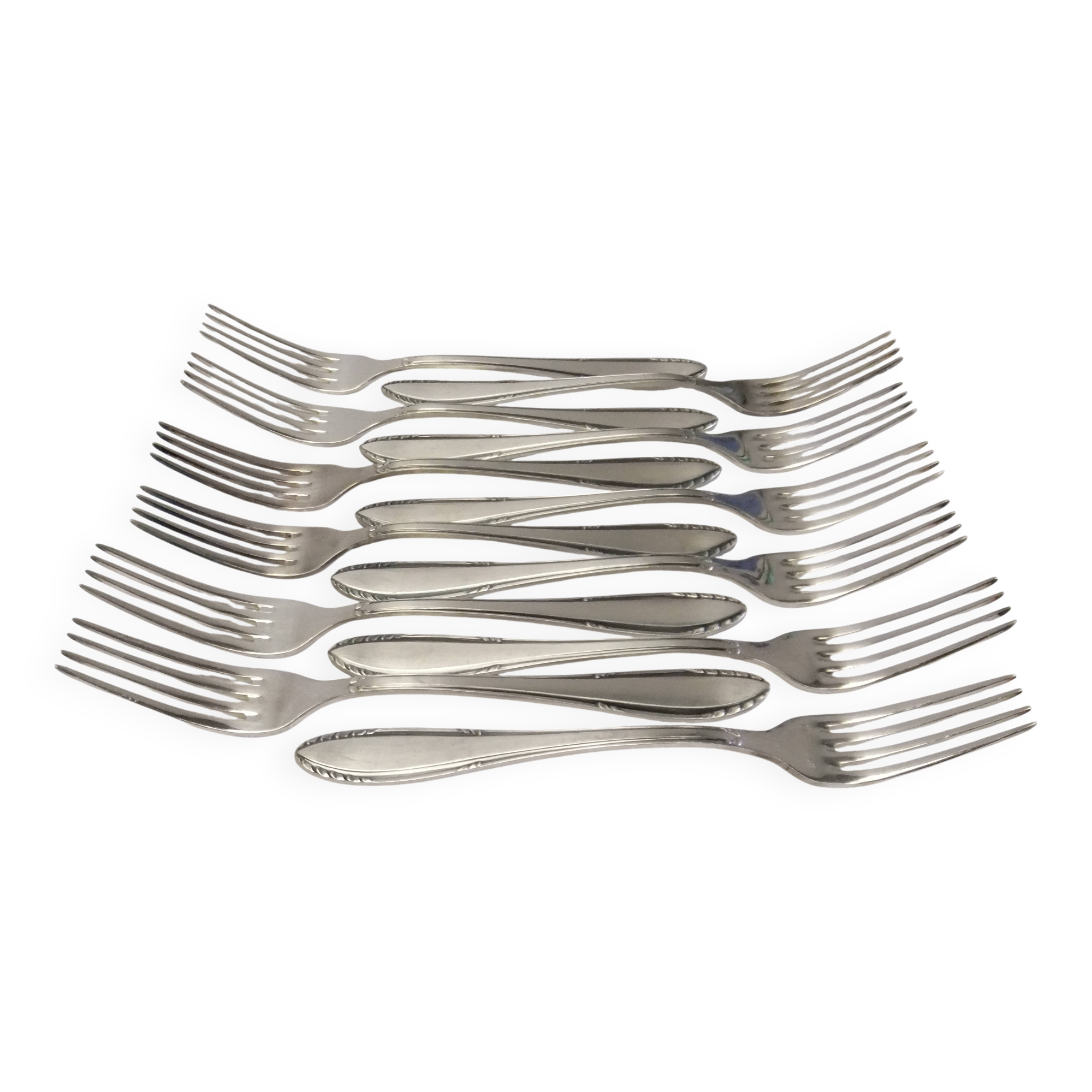 Silver Metal Forks Net Goldsmith's Hallmark Reneka Cutlery Service