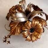 Golden flower sconce