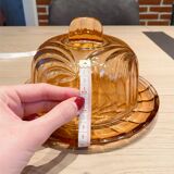 Cloche à fromage en verre marron