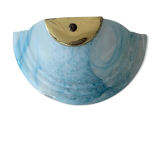 Marbled blue Murano glass wall light