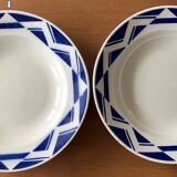 8 assiettes anciennes en faïence de badonviller