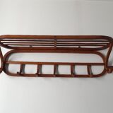 Wooden wall coat holder