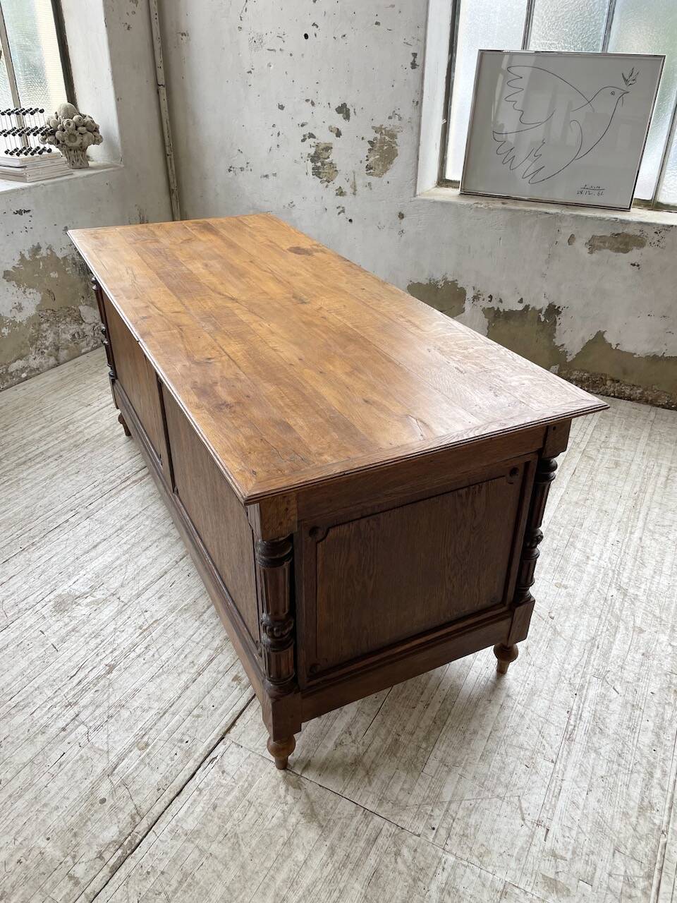 Comptoir en chêne drapier chêne 1900