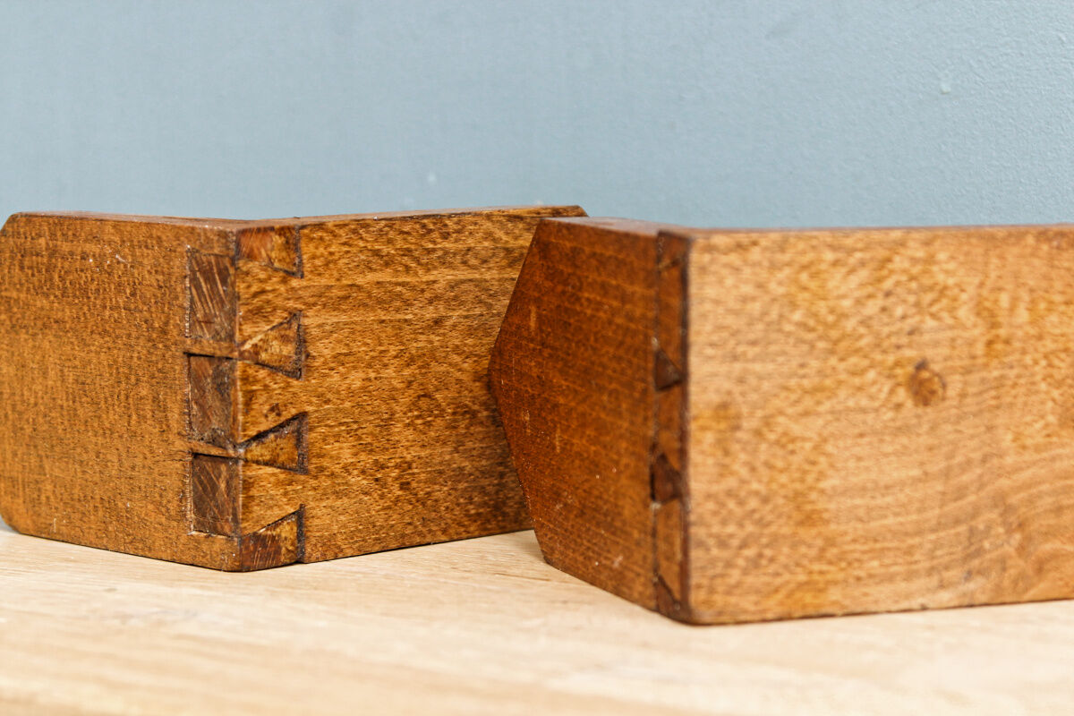 Pair of art deco bookends, solid wood