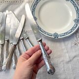 10 Vintage Rocaille Style Metal Knives