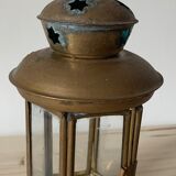 Vintage glass and metal lantern