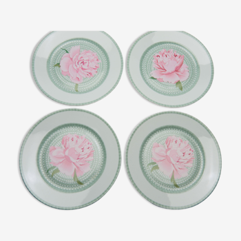 4 plates Hermès Peonies 25cm