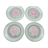 4 plates Hermès Peonies 25cm