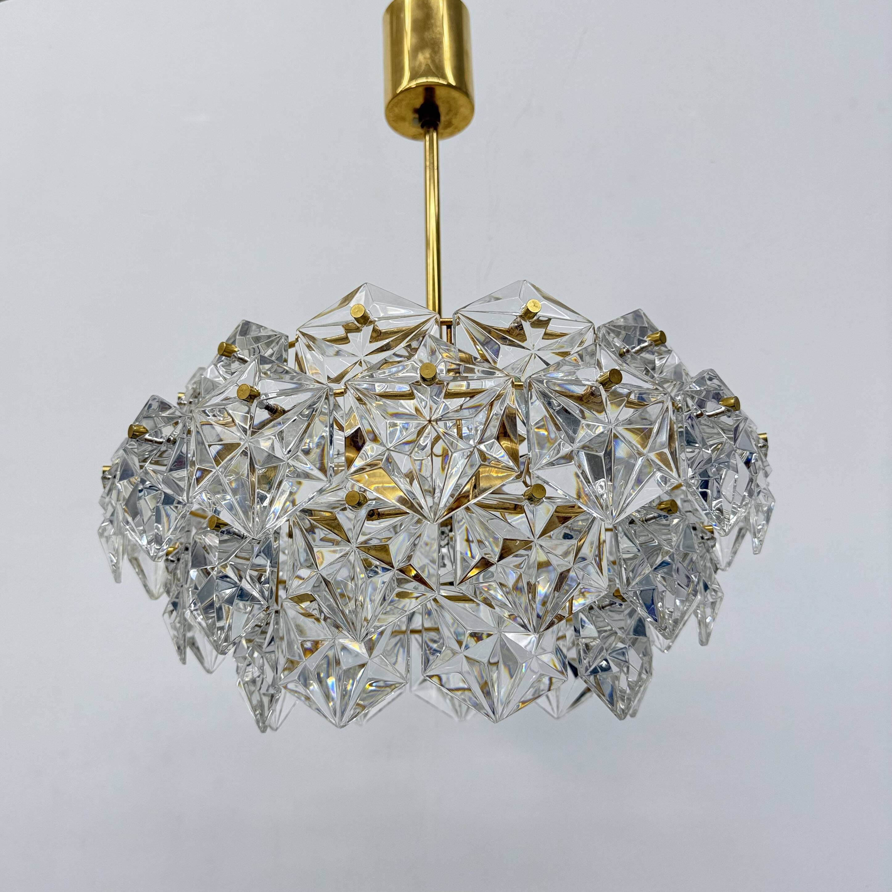 Kinkeldy chandelier with crystal , 1970s