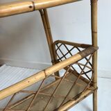 Desk in rattan and wicker