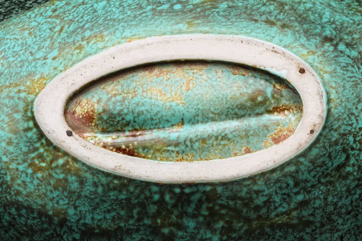 Enamelled stoneware plate