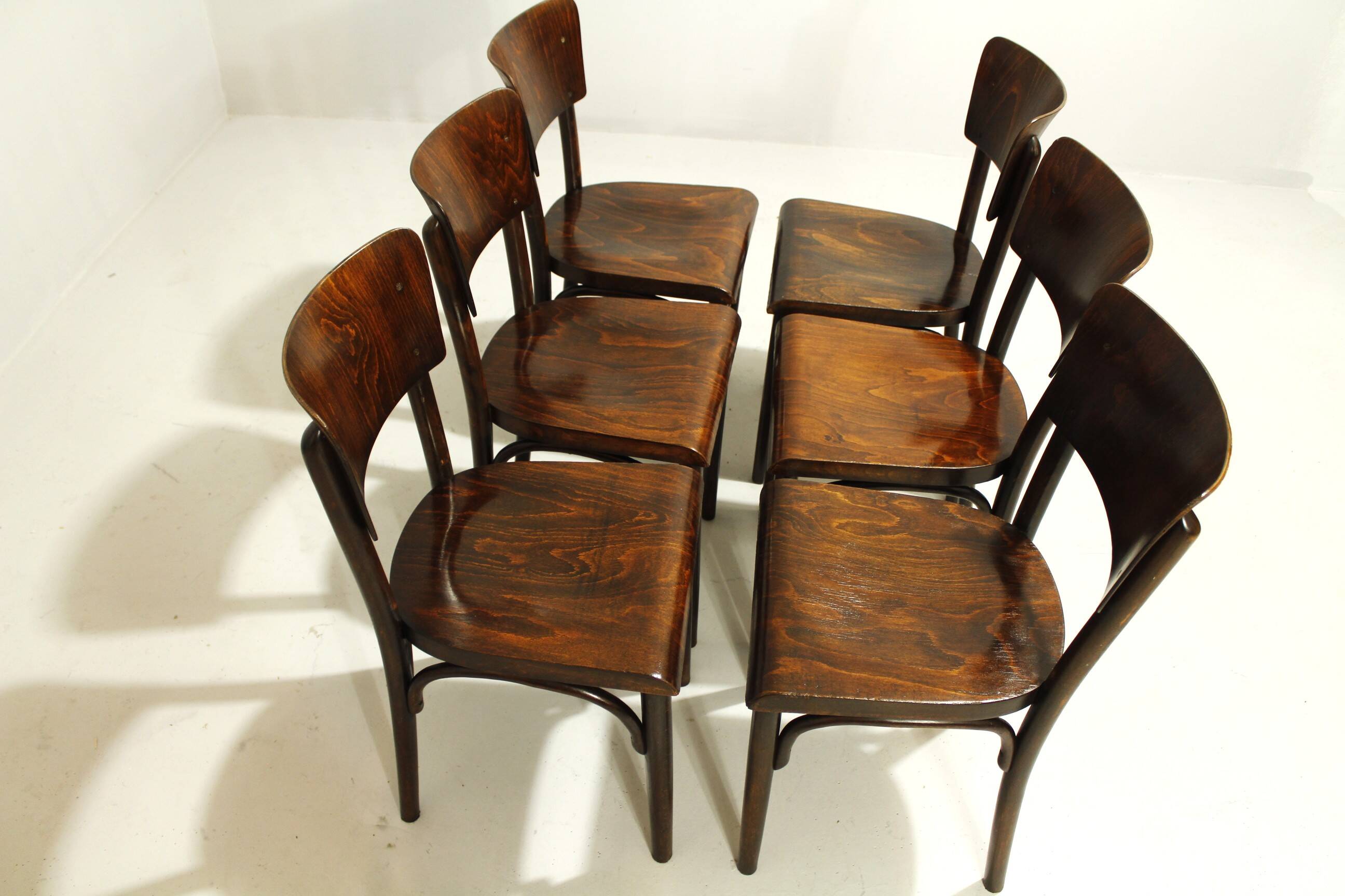 Pub Chairs from Thonet, 1930s, Set of 6, II