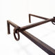 Pair of antique wrought iron fire dogs - 19th century