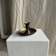 Antique blackened gold hand candlestick H8 D13.5